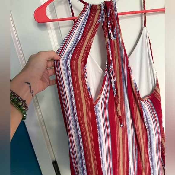 Red striped blouse tank top - Picture 3 of 3